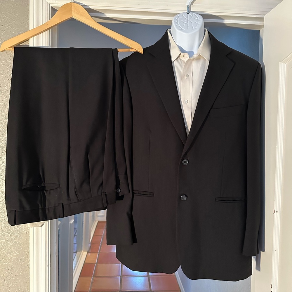 Men’s Suit for Black Tie Affairs, PRONTO-UOMO 42R 36W, 2 buttons, stylish